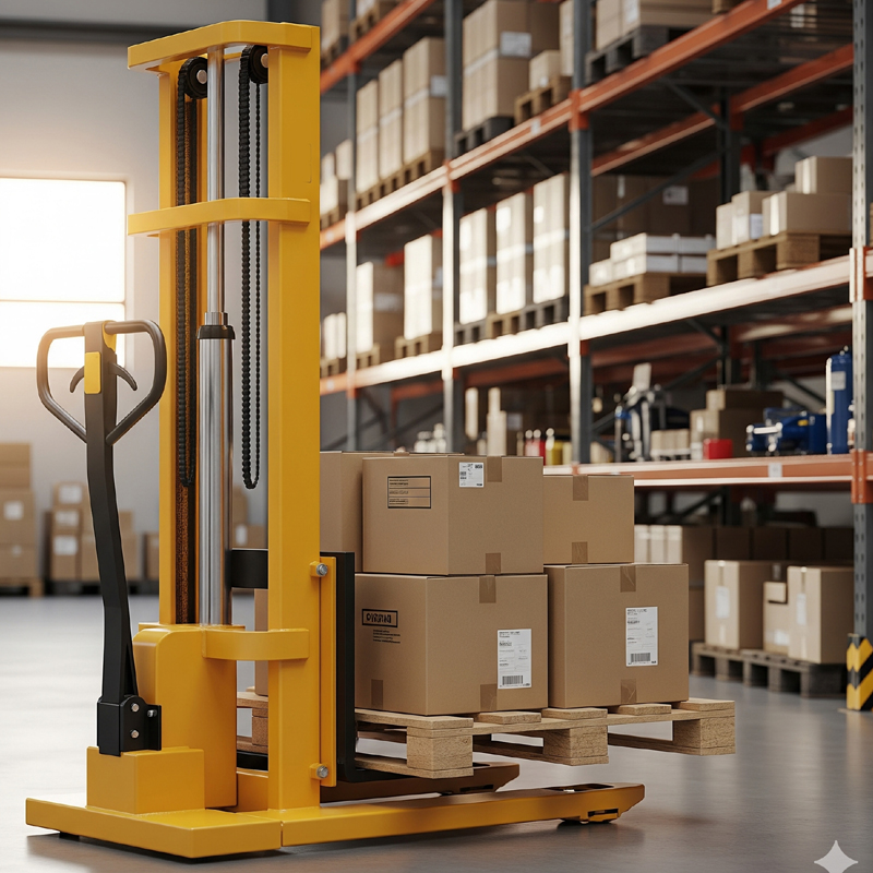 1000KG Manual Stacker with 3m Lift Height