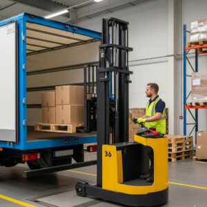 Semi-Electric Stacker for loading and unloading